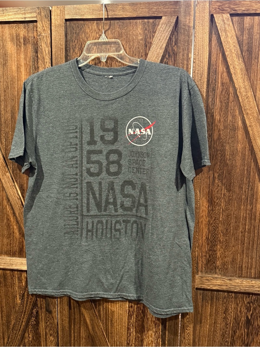 Men’s Gray Graphic T-Shirt - NASA Logo - XL
